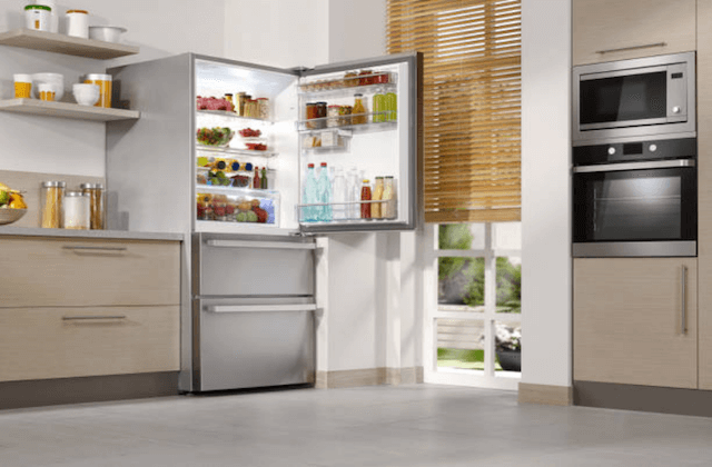 household appliances in kitchen